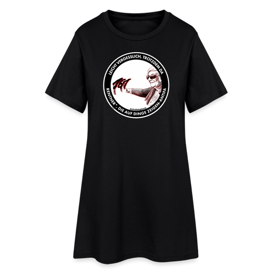 Rentner*innen-Antifa T-Shirt-Kleid - Schwarz