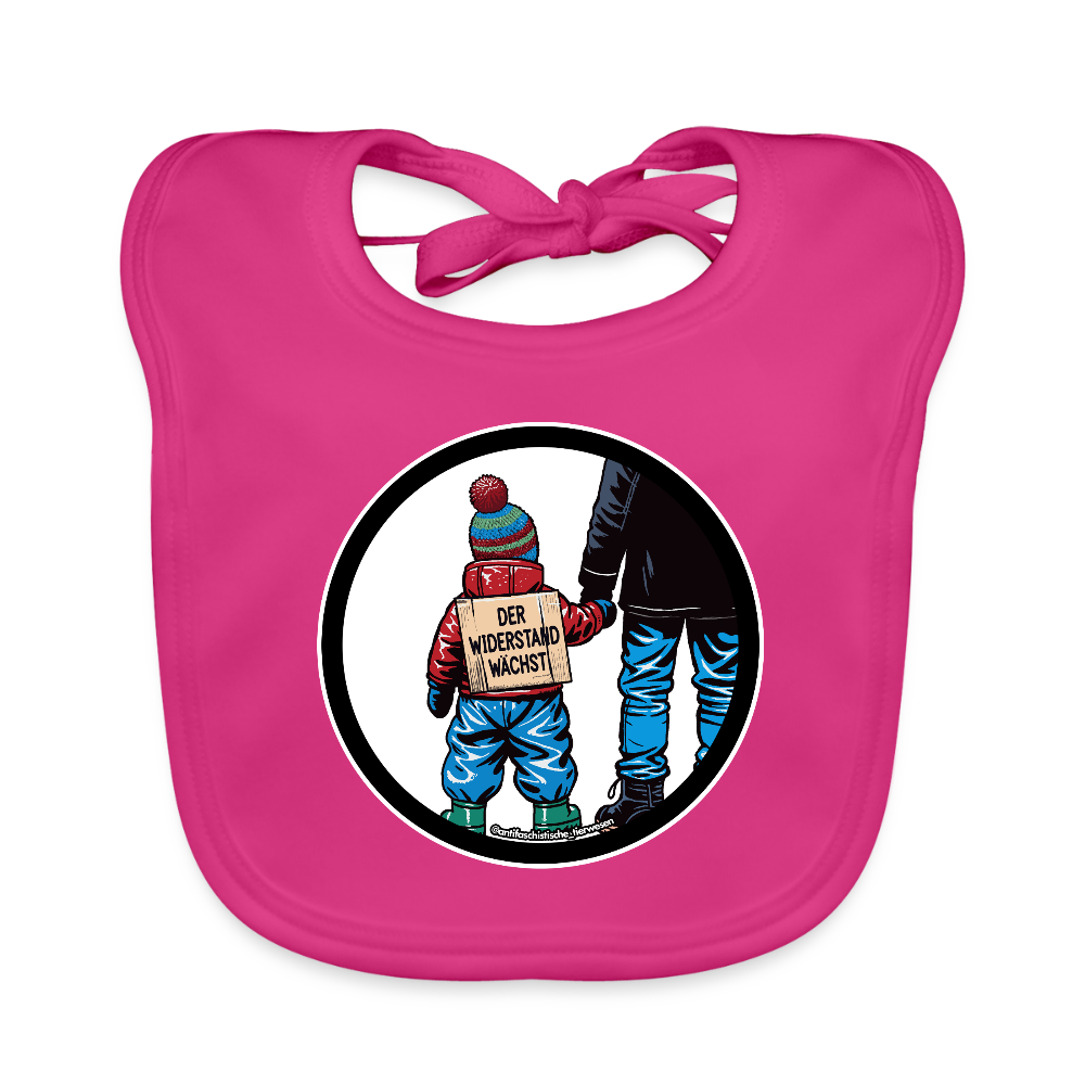 [Baby] Der Widerstand wächst - Bio-Lätzchen - Fuchsia