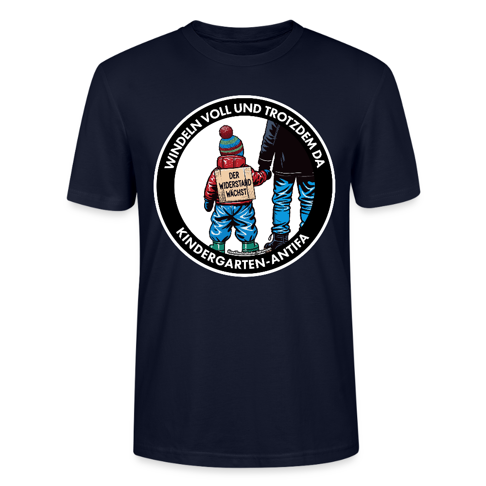 Kindergarten-Antifa T-Shirt - Unisex & Bio - Navy
