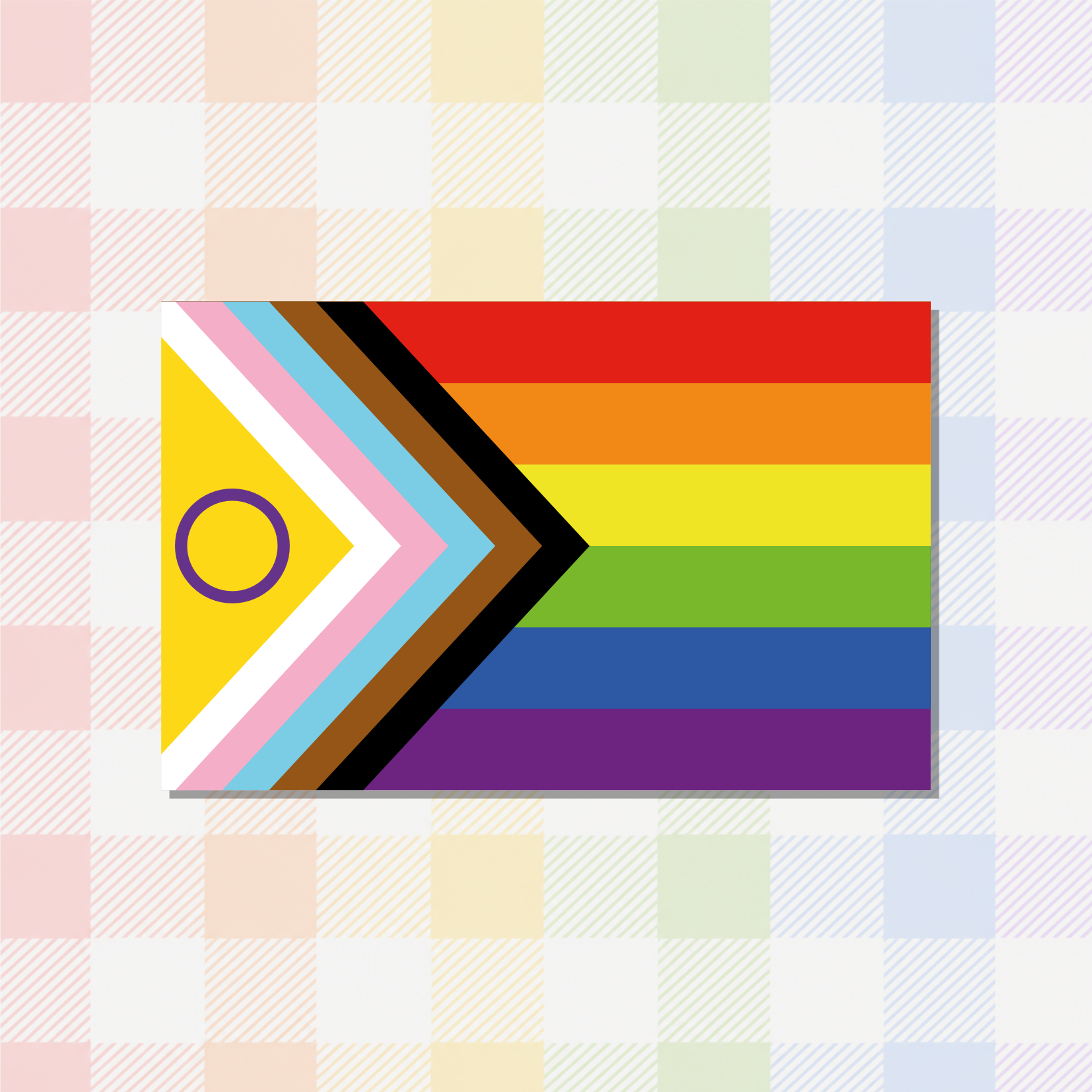 Sticker "Intersex-inclusive Pride Flag", illustriert von Kikis Kleiner Kunstservice